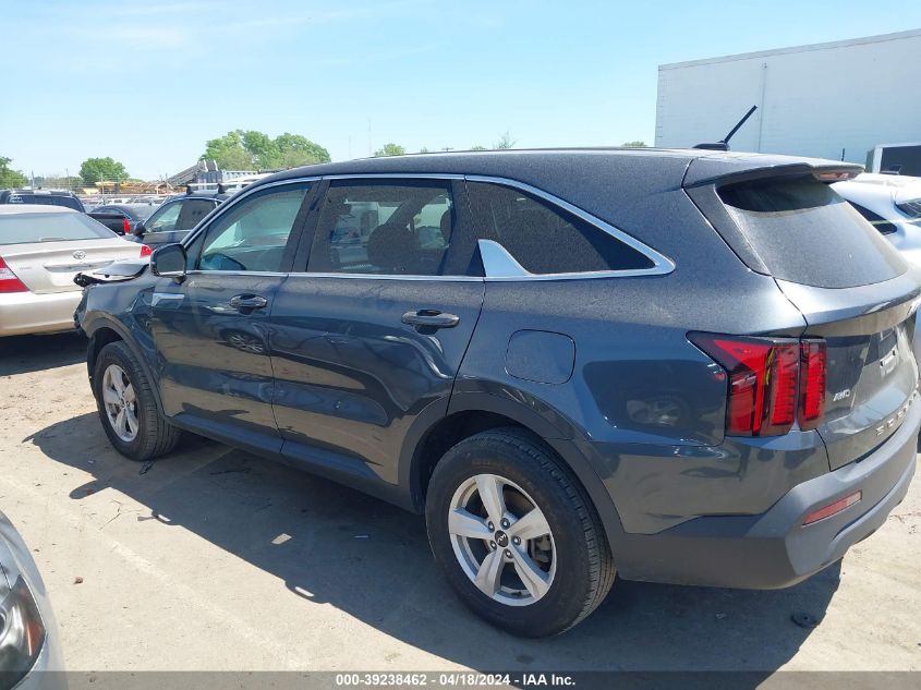 2022 Kia Sorento Lx VIN: 5XYRGDLC1NG100559 Lot: 39238462