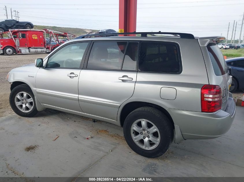 2001 Toyota Highlander V6 VIN: JTEHF21A810039520 Lot: 47771304