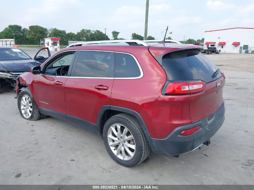 2016 Jeep Cherokee Limited VIN: 1C4PJLDB2GW275756 Lot: 39238521