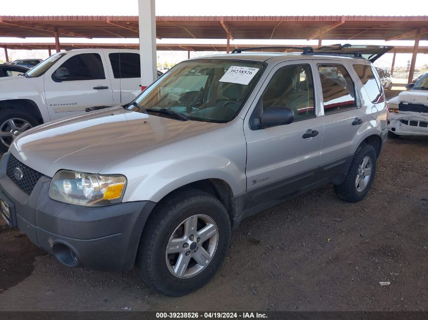 2006 Ford Escape Hybrid VIN: 1FMCU96H26KC02155 Lot: 39238526