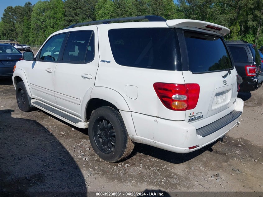 2003 Toyota Sequoia Limited V8 VIN: 5TDZT38A33S201020 Lot: 39238561