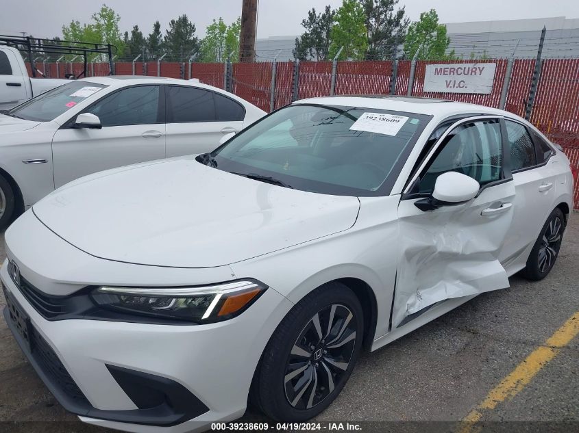 2022 HONDA CIVIC 1.5L I4   N(VIN: 2HGFE1F75NH313345