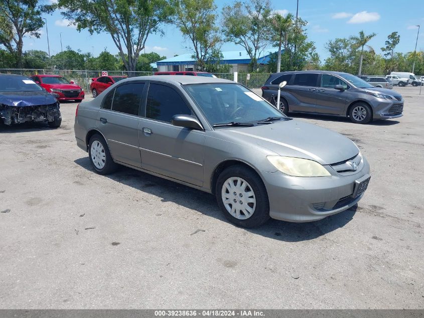 2004 Honda Civic Lx VIN: 2HGES16574H509997 Lot: 39238636