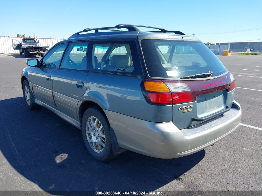 2002 Subaru Outback H6-3.0 L.l. Bean Edition VIN: 4S3BH806927616293 Lot: 39238640