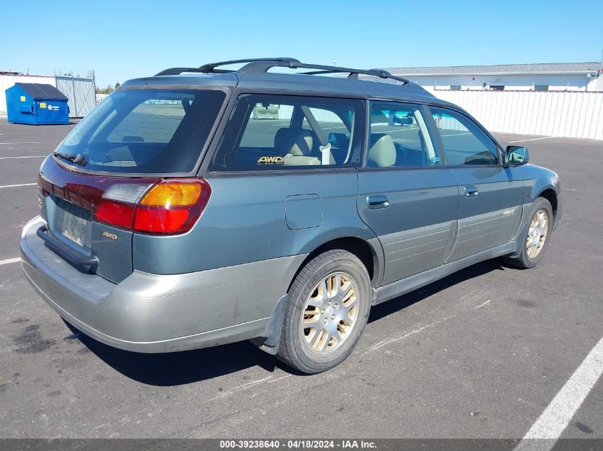 2002 Subaru Outback H6-3.0 L.l. Bean Edition VIN: 4S3BH806927616293 Lot: 39238640