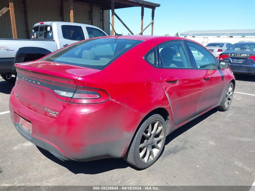 2013 Dodge Dart Rallye VIN: 1C3CDFBH9DD641397 Lot: 39238645