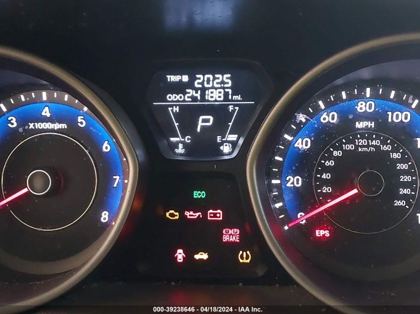 2013 Hyundai Elantra Gls VIN: KMHDH4AE3DU603272 Lot: 39238646