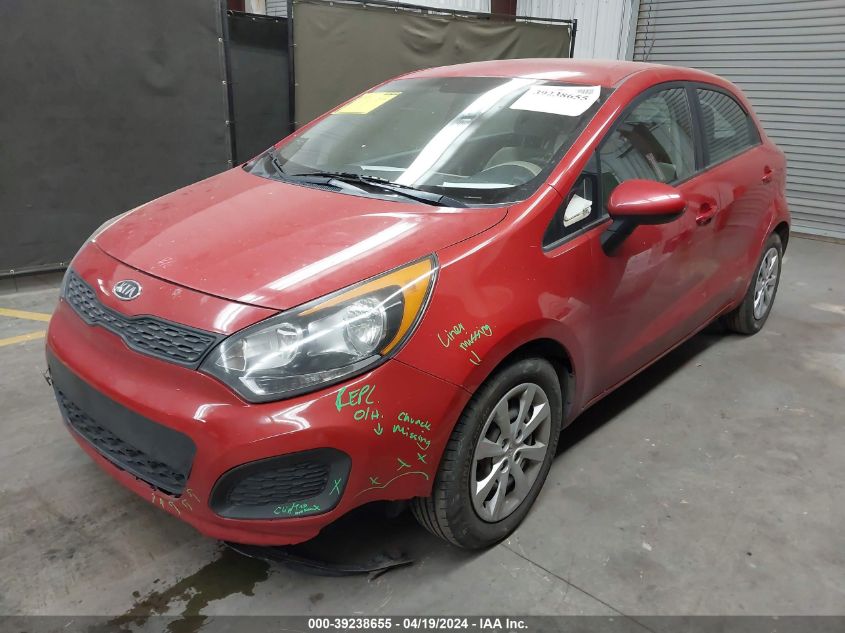 2012 Kia Rio5 Lx VIN: KNADM5A31C6019618 Lot: 39238655