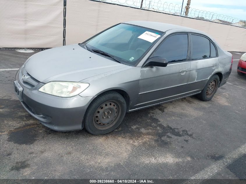 2004 Honda Civic Lx VIN: 2HGES16574H524113 Lot: 39238660
