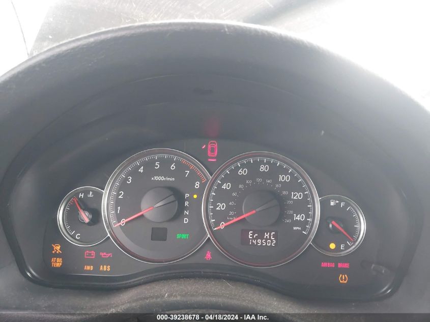 2008 Subaru Legacy 2.5I Limited VIN: 4S3BL626887206688 Lot: 39238678