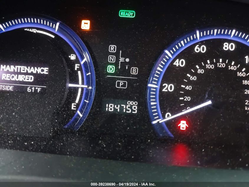 2010 Lexus Hs 250H VIN: JTHBB1BA4A2036339 Lot: 39238690