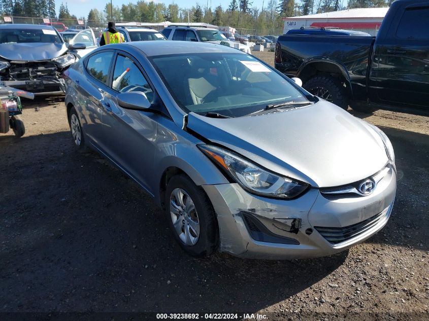 2016 Hyundai Elantra Se VIN: KMHDH4AE2GU526222 Lot: 51649974