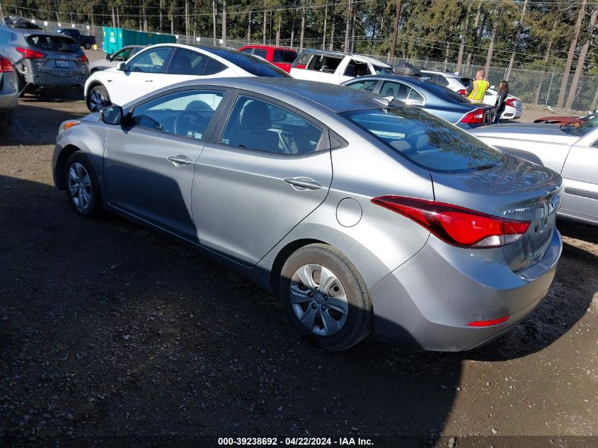 2016 Hyundai Elantra Se VIN: KMHDH4AE2GU526222 Lot: 51649974