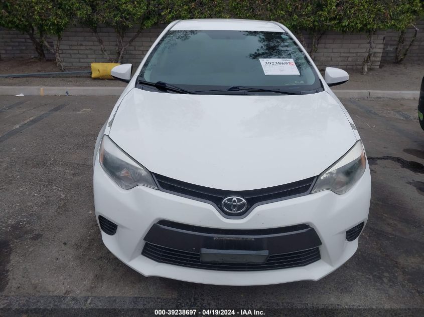 2016 Toyota Corolla Le VIN: 5YFBURHE0GP548713 Lot: 39238697