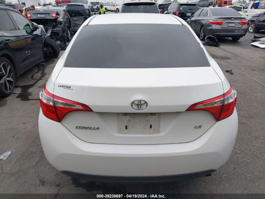 2016 Toyota Corolla Le VIN: 5YFBURHE0GP548713 Lot: 39238697