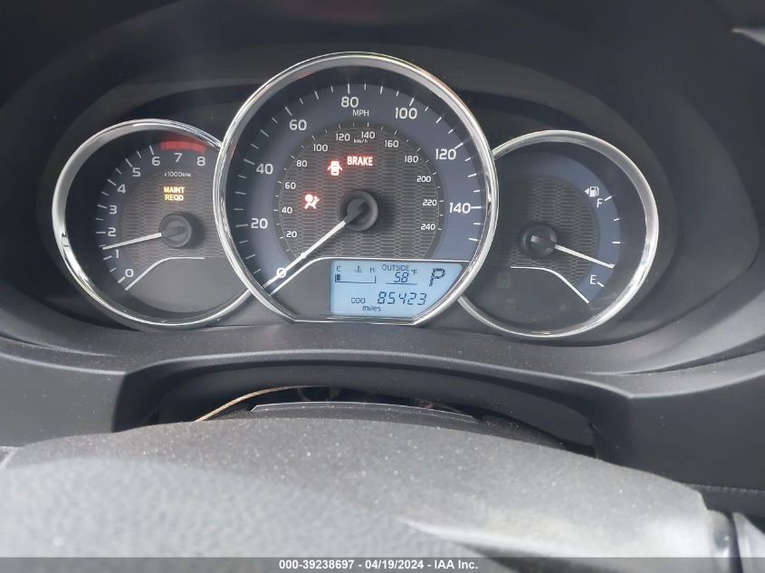 2016 Toyota Corolla Le VIN: 5YFBURHE0GP548713 Lot: 39238697