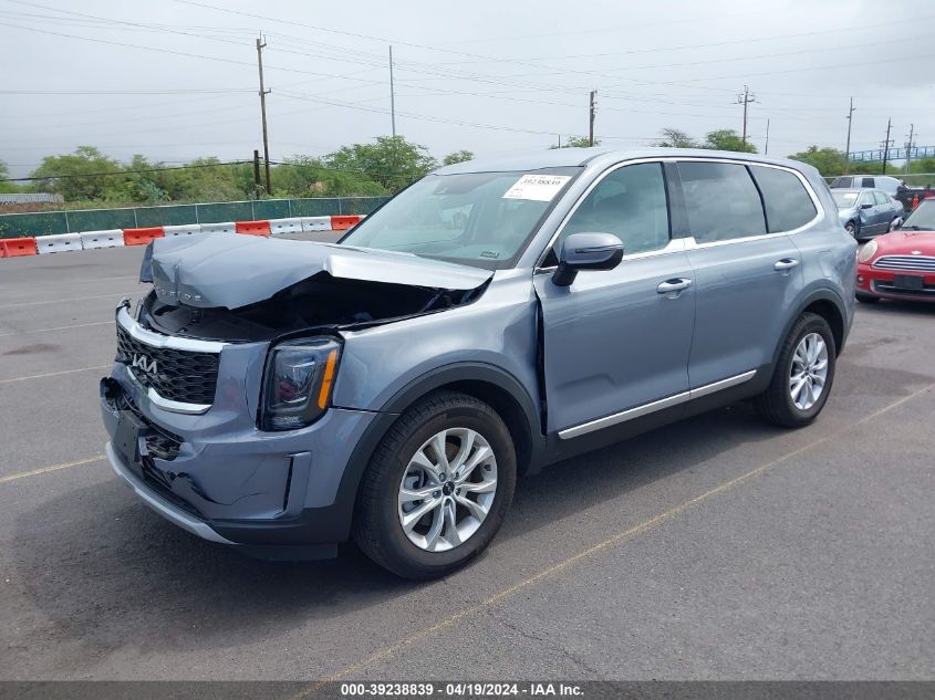 2022 Kia Telluride Lx VIN: 5XYP2DHCXNG281952 Lot: 39238839