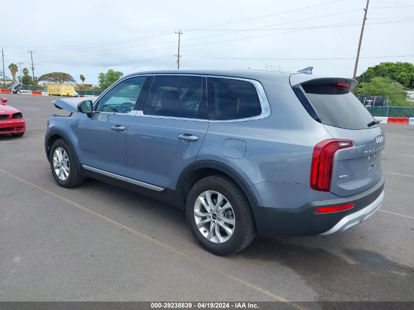 2022 Kia Telluride Lx VIN: 5XYP2DHCXNG281952 Lot: 39238839