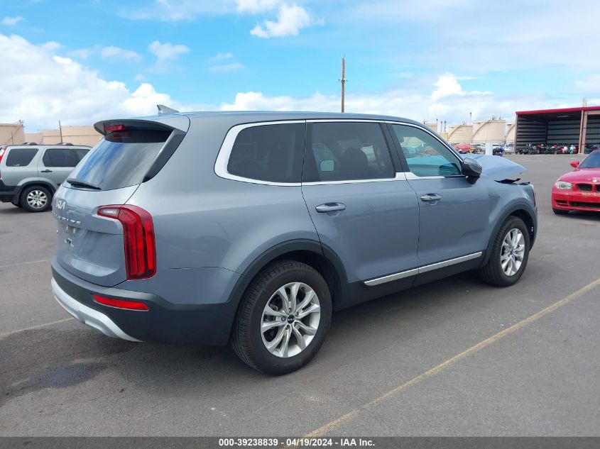 2022 Kia Telluride Lx VIN: 5XYP2DHCXNG281952 Lot: 39238839