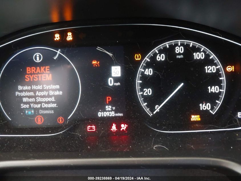 2021 Honda Accord Touring VIN: 1HGCV2F95MA004238 Lot: 39238869