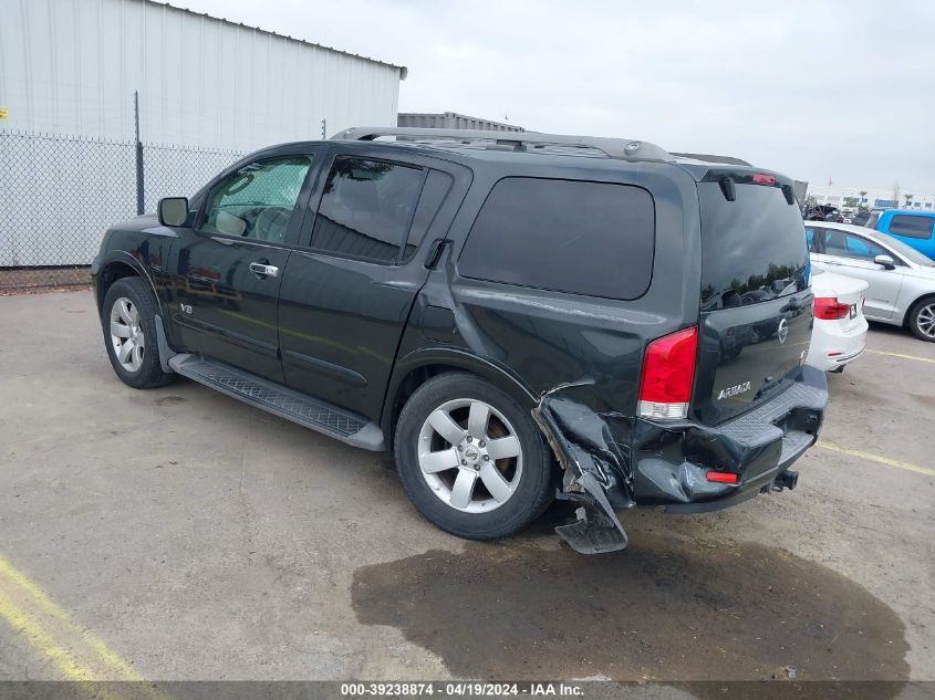 2008 Nissan Armada Le VIN: 5N1AA08C18N604599 Lot: 39238874