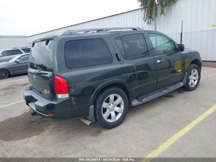 2008 Nissan Armada Le VIN: 5N1AA08C18N604599 Lot: 39238874