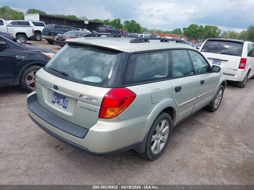 2006 Subaru Outback 2.5I VIN: 4S4BP61C167303655 Lot: 39238922