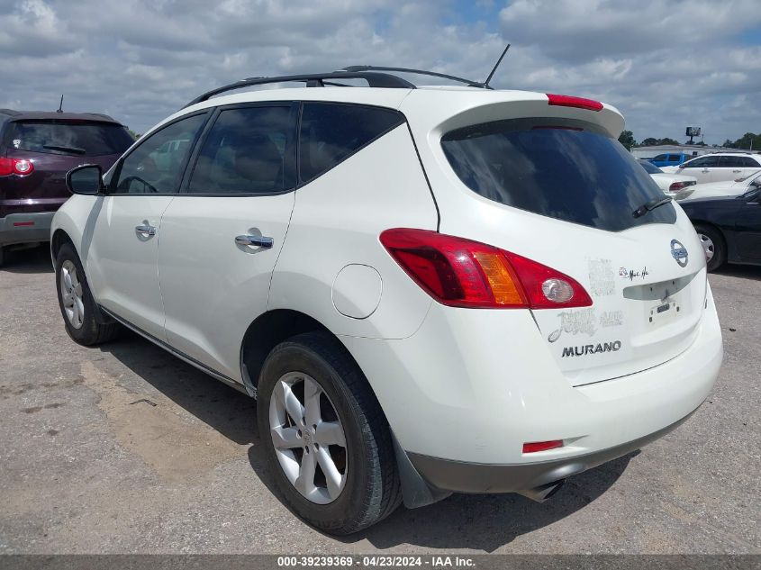 2009 Nissan Murano Sl VIN: JN8AZ18U29W026833 Lot: 39239369