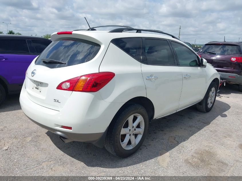 2009 Nissan Murano Sl VIN: JN8AZ18U29W026833 Lot: 39239369