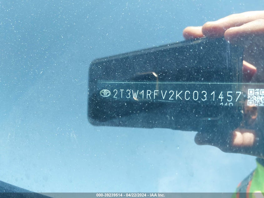 2019 TOYOTA RAV4 XLE - 2T3W1RFV2KC031457