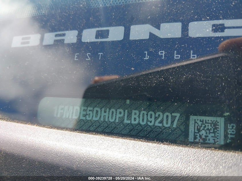 2023 FORD BRONCO OUTER BANKS - 1FMDE5DH0PLB09207