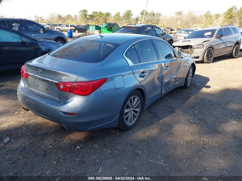 2014 Infiniti Q50 Hybrid Premium VIN: JN1AV7AR4EM702059 Lot: 39239855