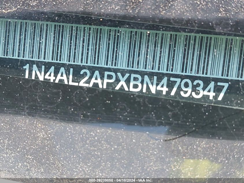 2011 Nissan Altima 2.5 S VIN: 1N4AL2APXBN479347 Lot: 39239858