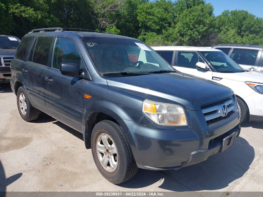 2006 Honda Pilot Lx VIN: 5FNYF28146B051277 Lot: 39239931