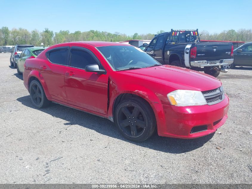 2013 Dodge Avenger Se VIN: 1C3CDZAB6DN607247 Lot: 39239956