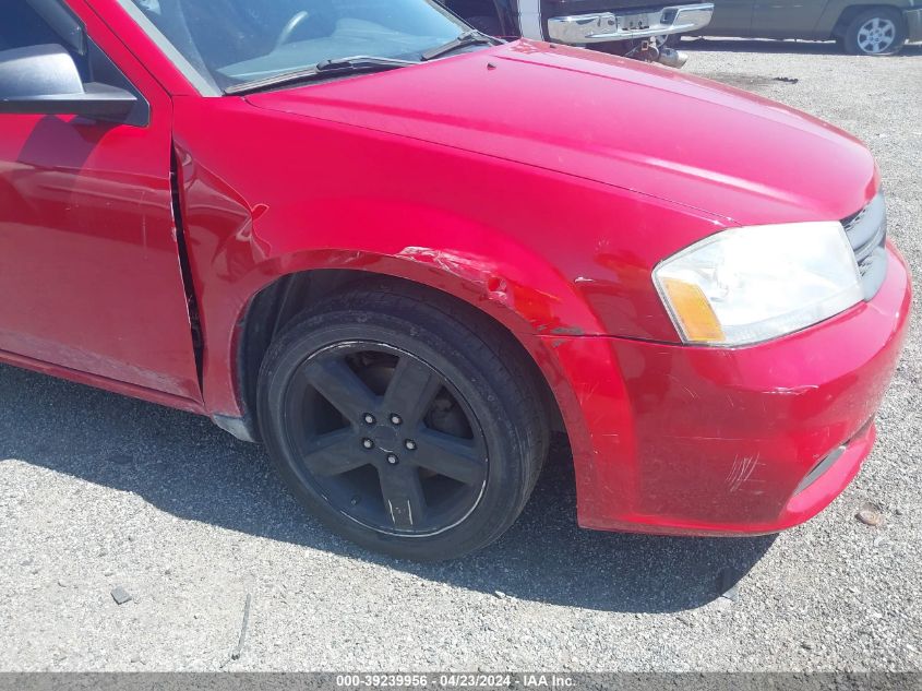 2013 Dodge Avenger Se VIN: 1C3CDZAB6DN607247 Lot: 39239956