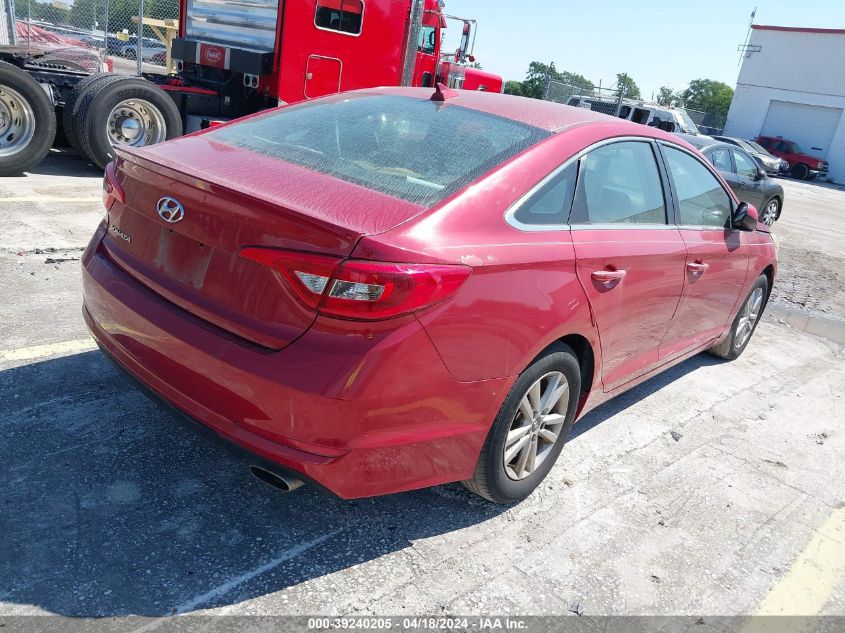 2017 Hyundai Sonata Se VIN: 5NPE24AF3HH445776 Lot: 39240205