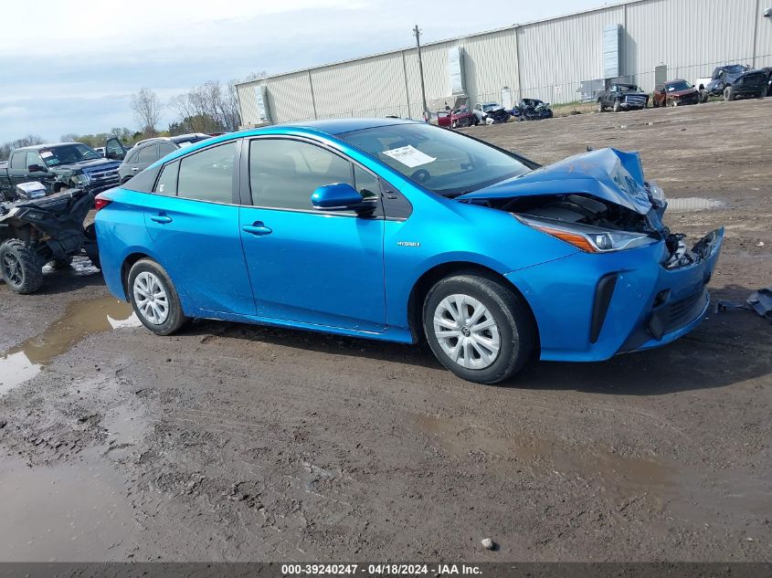 2019 Toyota Prius Le VIN: JTDKARFUXK3077805 Lot: 39240247