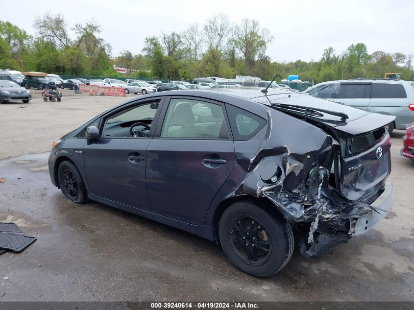 2013 Toyota Prius Two VIN: JTDKN3DU5D1694788 Lot: 39240614