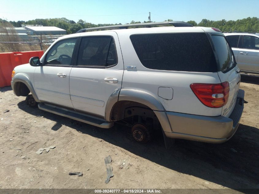 2003 Toyota Sequoia Sr5 V8 VIN: 5TDZT34A53S182556 Lot: 39240777