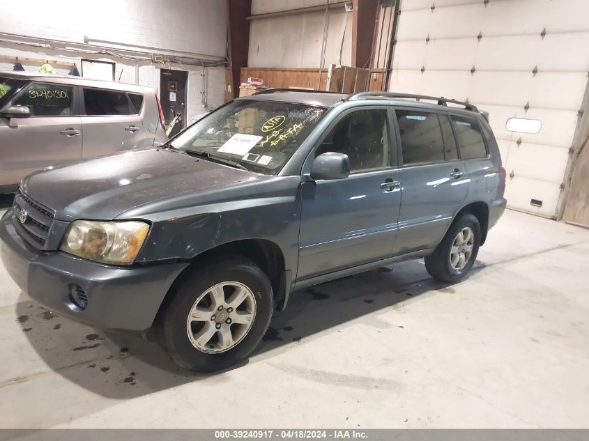 2003 Toyota Highlander V6 VIN: JTEHF21AX30099057 Lot: 39253591