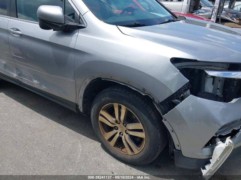 2016 Honda Pilot Ex-L VIN: 5FNYF6H79GB082912 Lot: 39241137