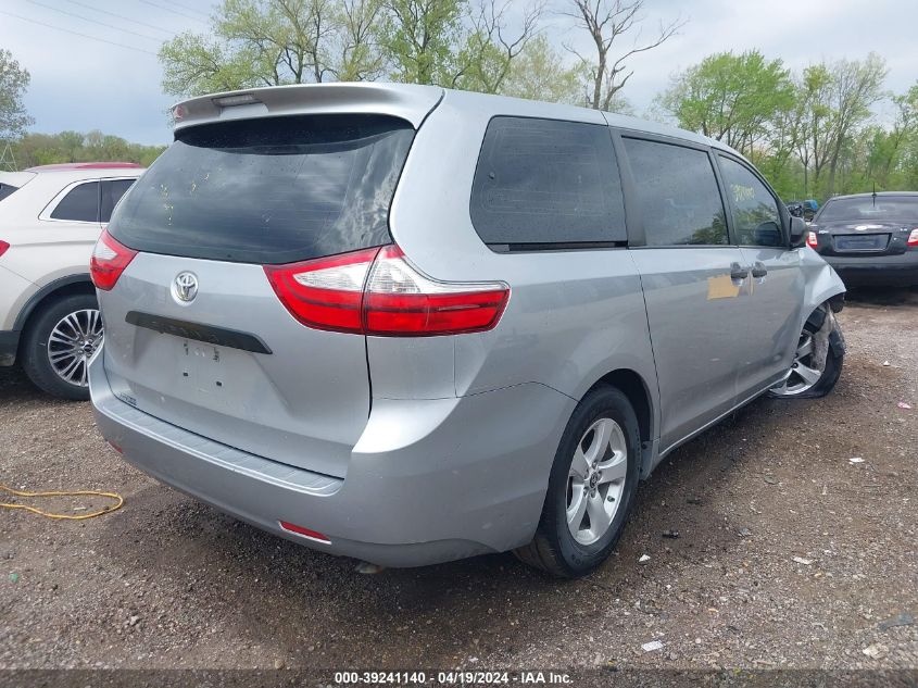 2015 Toyota Sienna L 7 Passenger VIN: 5TDZK3DC9FS565862 Lot: 39241140