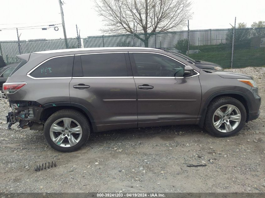 2014 Toyota Highlander Limited V6 VIN: 5TDYKRFH4ES010372 Lot: 39241203