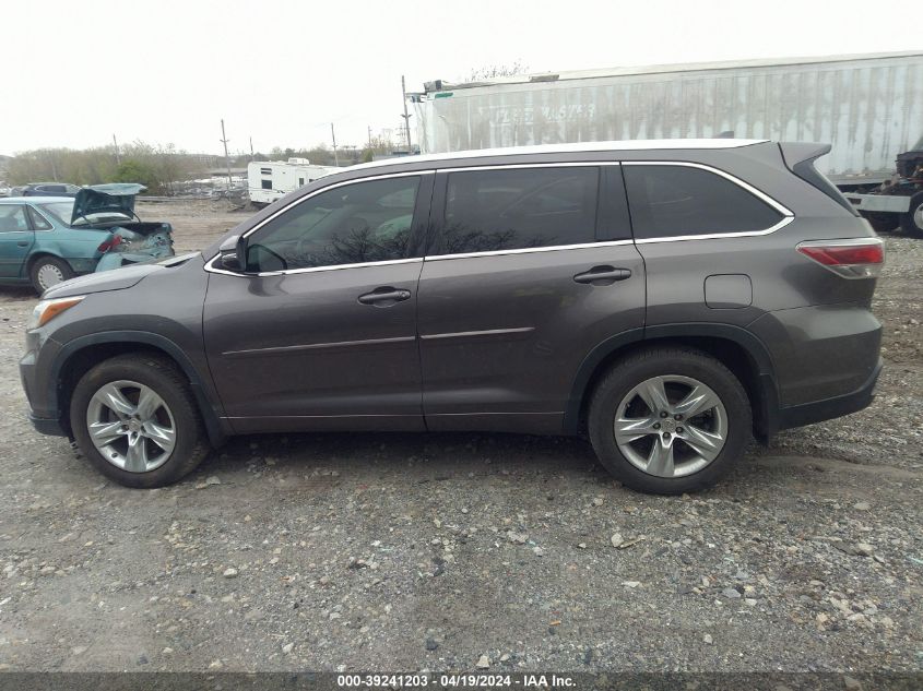 2014 Toyota Highlander Limited V6 VIN: 5TDYKRFH4ES010372 Lot: 39241203