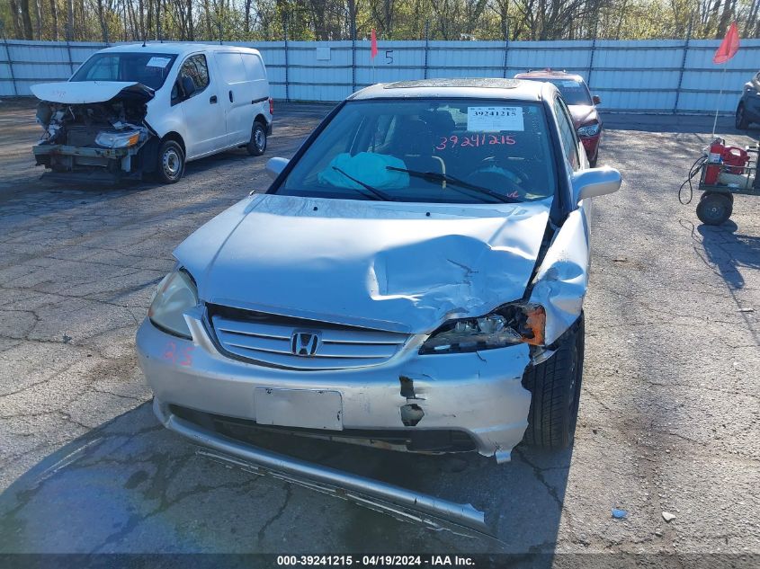 2003 Honda Civic Ex VIN: 1HGES26723L002188 Lot: 39241215