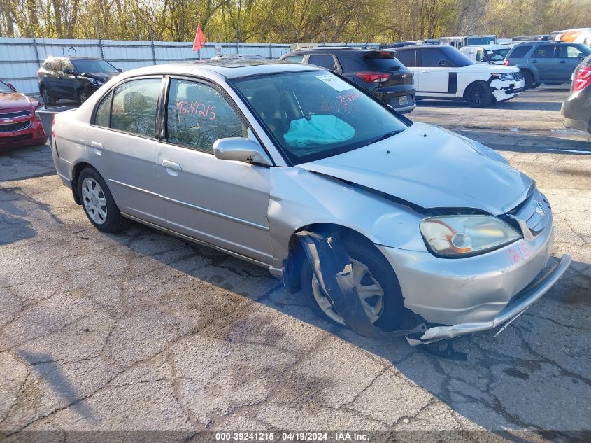 2003 Honda Civic Ex VIN: 1HGES26723L002188 Lot: 39241215
