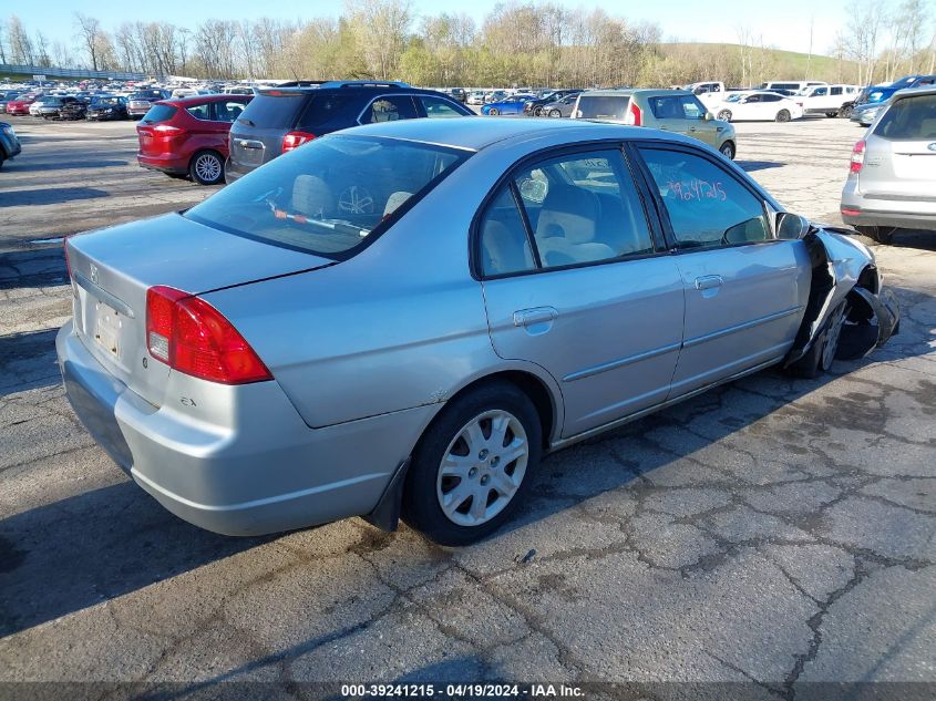 2003 Honda Civic Ex VIN: 1HGES26723L002188 Lot: 39241215