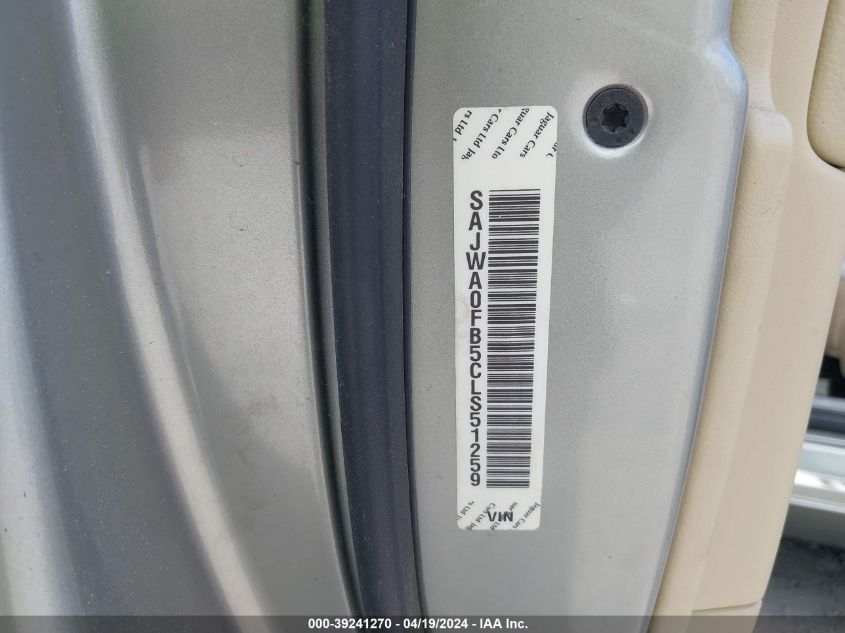 2012 Jaguar Xf VIN: SAJWA0FB5CLS51259 Lot: 39241270