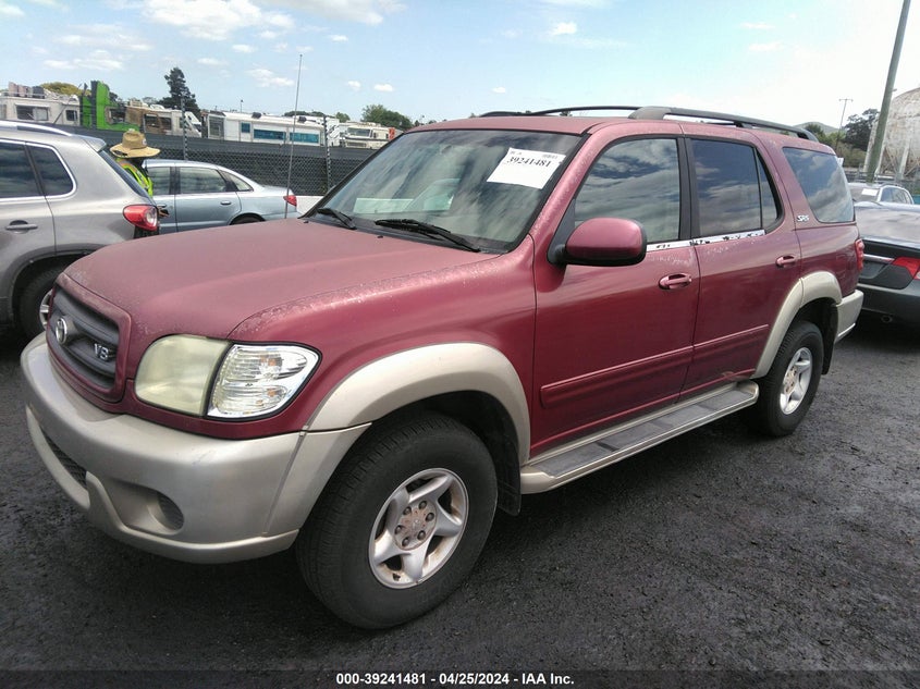 2001 Toyota Sequoia Sr5 VIN: 5TDBT44A31F019909 Lot: 39241481